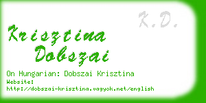 krisztina dobszai business card